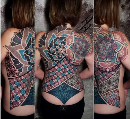 Body Part Lower Back - Walt Watts Mandala Backpiece